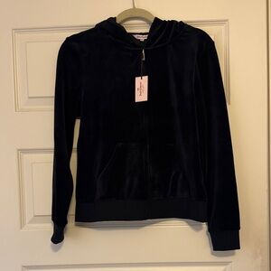 Brand New Never Worn Juicy Couture Black Velour Hoodie